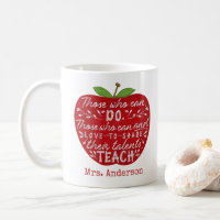 Those Who Can Teach Quote Apple | Teacher Name