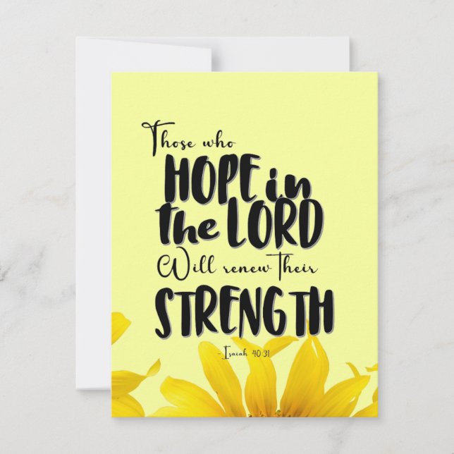 Those Who Hope in the Lord Holiday Card (Front)