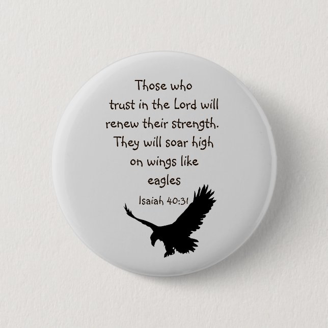 Those who trust in the Lord Scripture Inspiration 6 Cm Round Badge (Front)