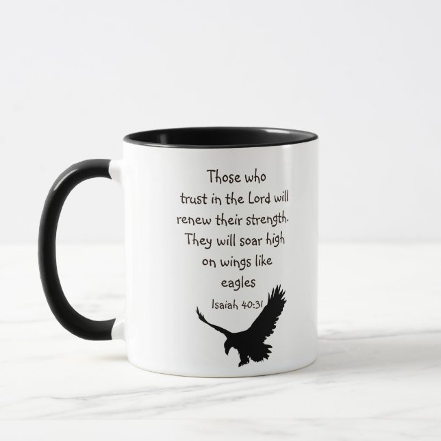 Those who trust in the Lord Scripture Inspiration Mug (Left)