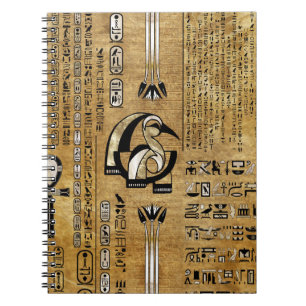Thoth - Djhuty Egytian God- Gold and Pearl Notebook