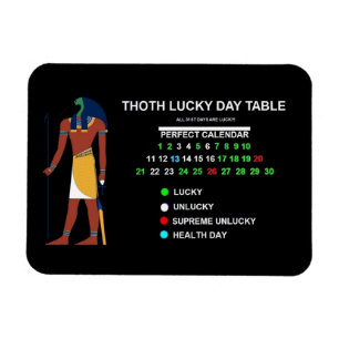 THOTH LUCKY DAY TABLE MAGNET