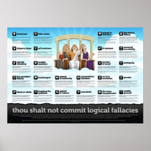 Thou shall not commit logical fallacies poster
