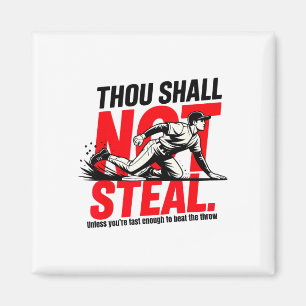 Thou Shall Not Steal Funny Sell Runner Sliding Quo Magnet