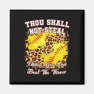 Thou Shall Not Steal Funny Softll Quote Retro Leop Magnet