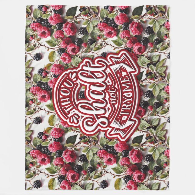 Thou Shall Not Try Me Funny Fleece Blanket (Front)