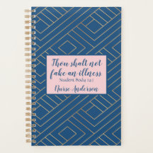 Thou Shalt Not Fake An Illness, navy blush modern