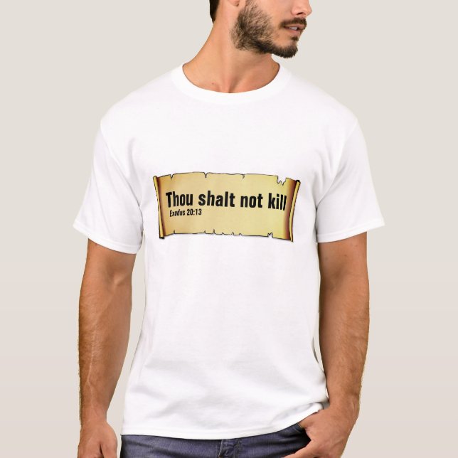 Thou shalt not - scroll (light) T-Shirt (Front)