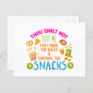 Thou Shalt Not Test Me For I Make The Rules  Postcard
