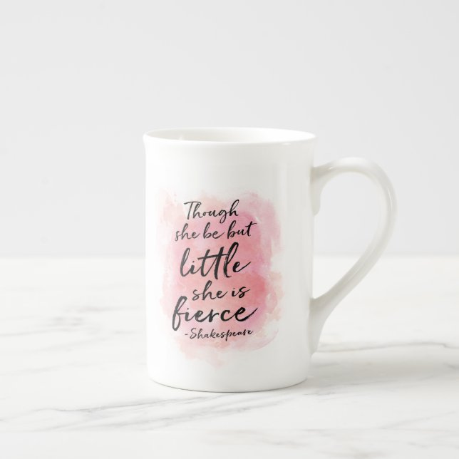 Though she be but little Fine Bone China Mug (Right)
