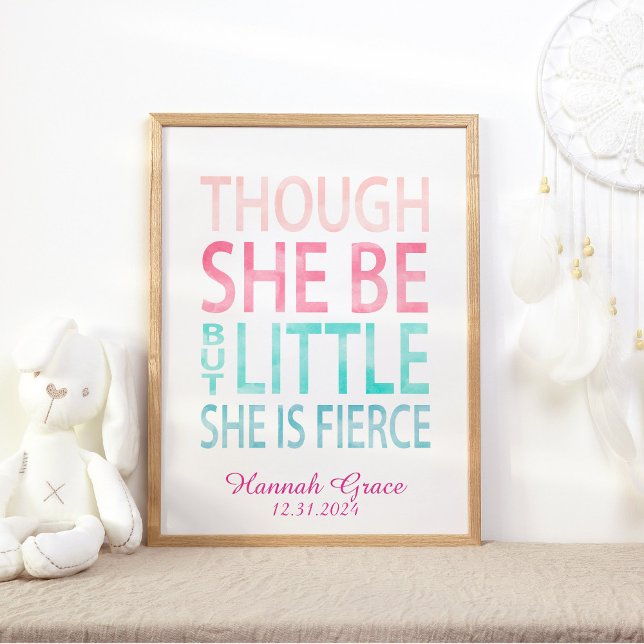 Though she be but little Nursery Wall Art (Creator Uploaded)
