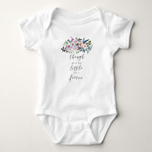 Though She Be But Little She Is Fierce Baby Bodysuit