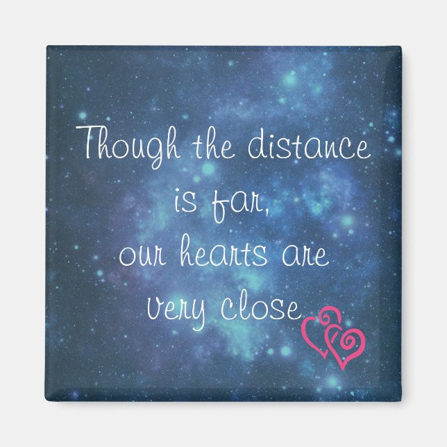 Though the distance is far love note magnet (Front)