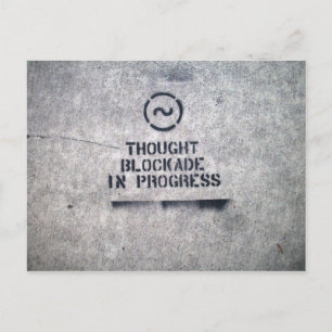 Thought Blockade Postcard
