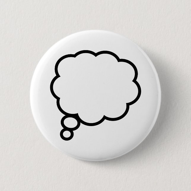 Thought Bubble 6 Cm Round Badge (Front)