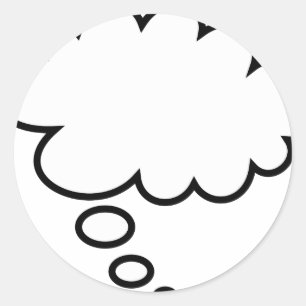 Thought Bubble - add your own text! Classic Round Sticker