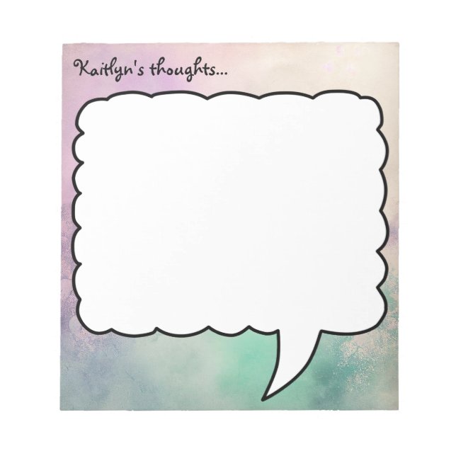 Thought bubble brainstorming Dry Erase Board Notepad (Front)