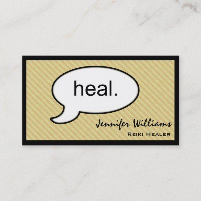 Thought Cloud Healing Reiki Heal Business Card (Front)