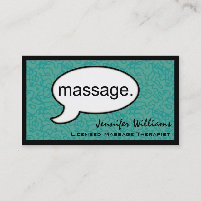 Thought Cloud Massage Therapist Business Card (Front)