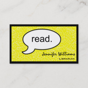 Thought Cloud Read Librarian Business Card