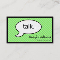Thought Cloud Talk Psychotherapist Business Card