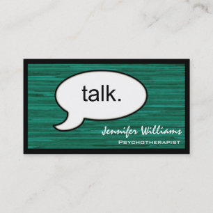 Thought Cloud Talk Psychotherapist Business Card