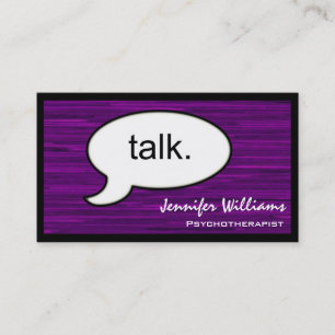 Thought Cloud Talk Psychotherapist Business Card