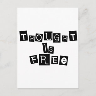 Thought is free postcard