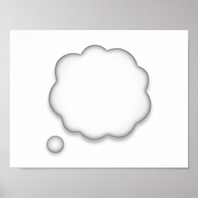 Thought Speech Bubble - Emoji Poster (Front)