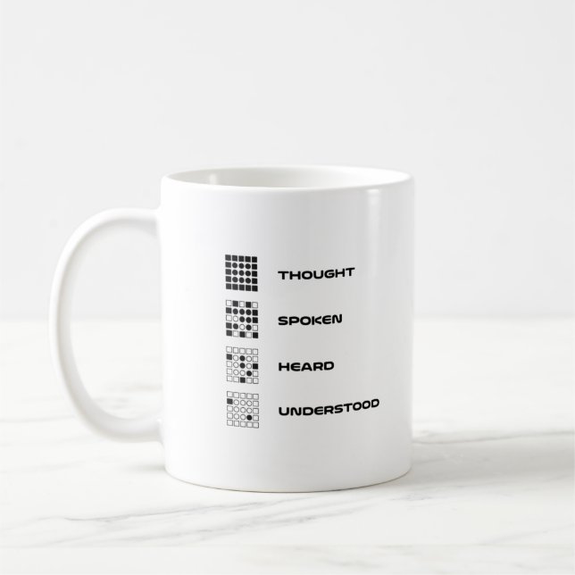 Thought, Spoken, Heard, Understood Coffee Mug (Left)