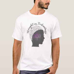  "Thought vs Technology" Futuristic T-Shirt