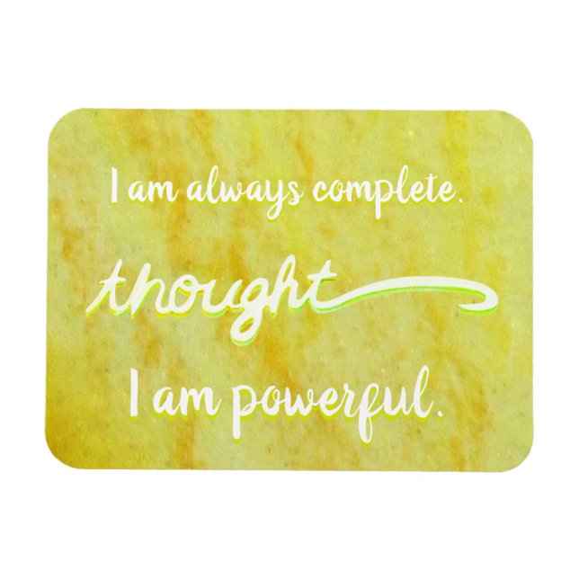 "Thought" Yellow Power Chakra Words Magnets (Horizontal)
