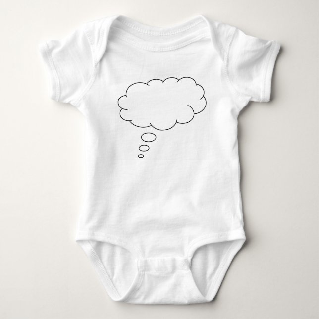 thoughtbubble02transparent01 baby bodysuit (Front)