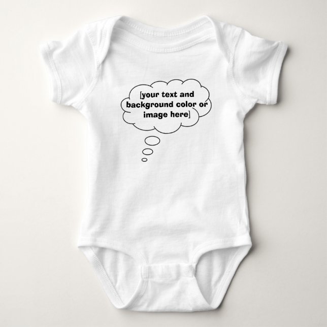 thoughtbubble02transparent02 baby bodysuit (Front)