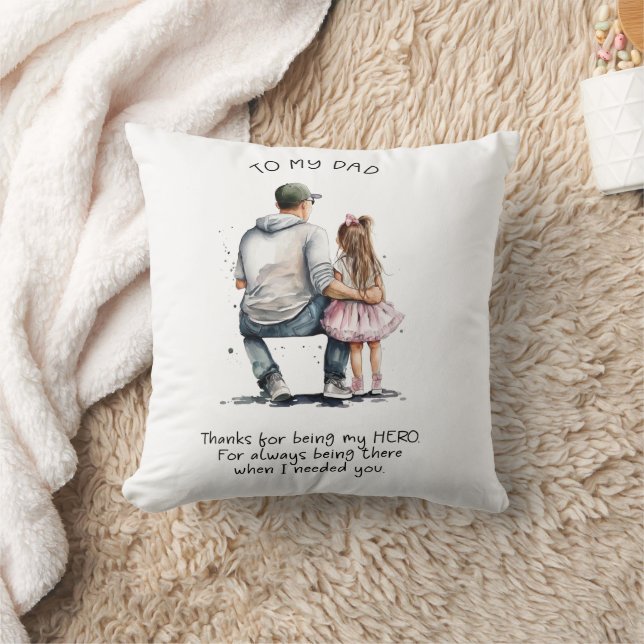 Thoughtful Dad You're My Hero  Cushion (Blanket)