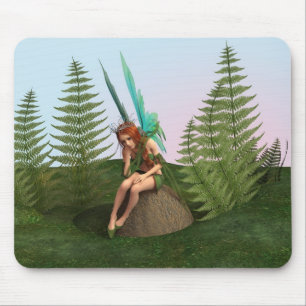 Thoughtful Fairy Mouse Pad