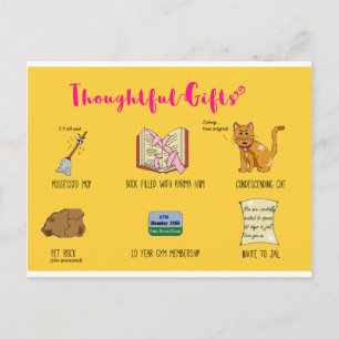 Thoughtful Gifts Funny Cartoon Christmas Card