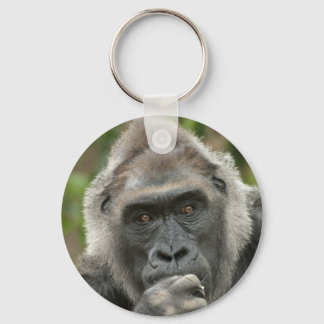 Thoughtful Gorilla Key Ring