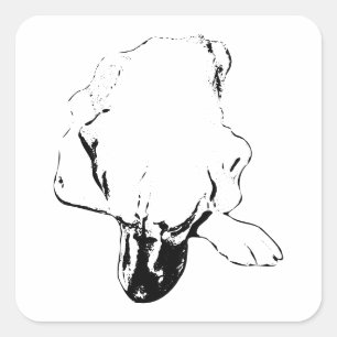 Thoughtful Pup Ink Sticker