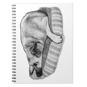 Thoughtful Rest, Vintage Pup Notes Notebook