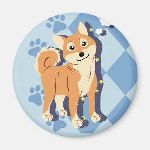 Thoughtful Shiba Inu Magnet