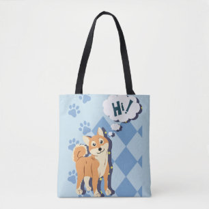 Thoughtful Shiba Inu Tote Bag