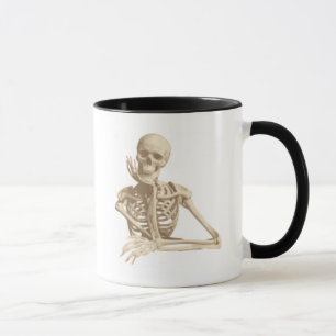 Thoughtful Skeleton Mug