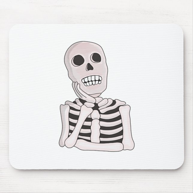 Thoughtful Skull Mouse Pad (Front)