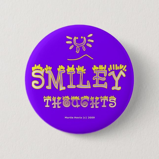 Thoughts (2b) Button/Pin 6 Cm Round Badge (Front)