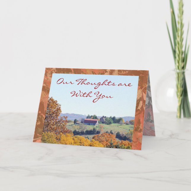 Thoughts are with You-any occasion Card (Front)