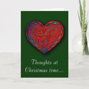Thoughts at Christmas time... Romantic greeting Holiday Card