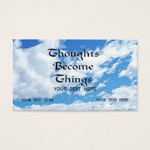 Thoughts Become Things Positive Themed Card