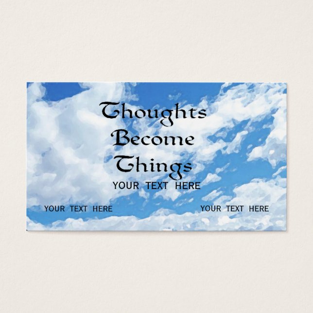Thoughts Become Things Positive Themed Card (Front)