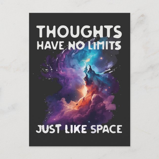 Thoughts Have No Limits Postcard (Front)